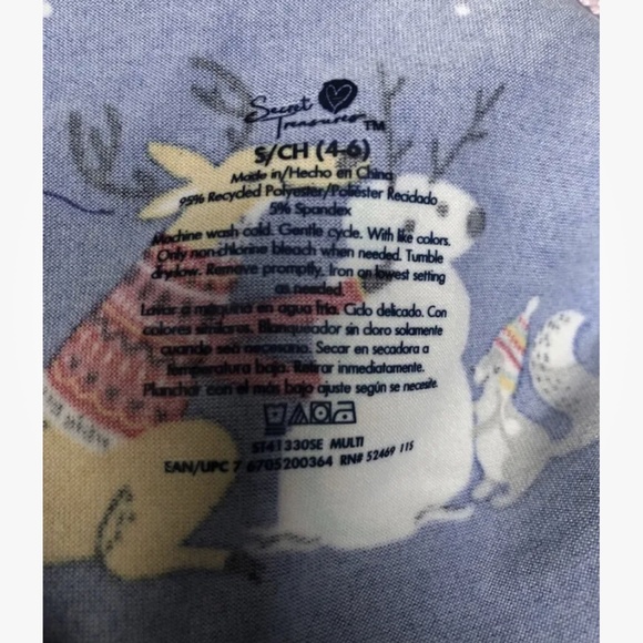 Secret Treasures Women’s LS Pajama Set Blue Animal Print Size Small (4-6) NEW - Picture 8 of 10